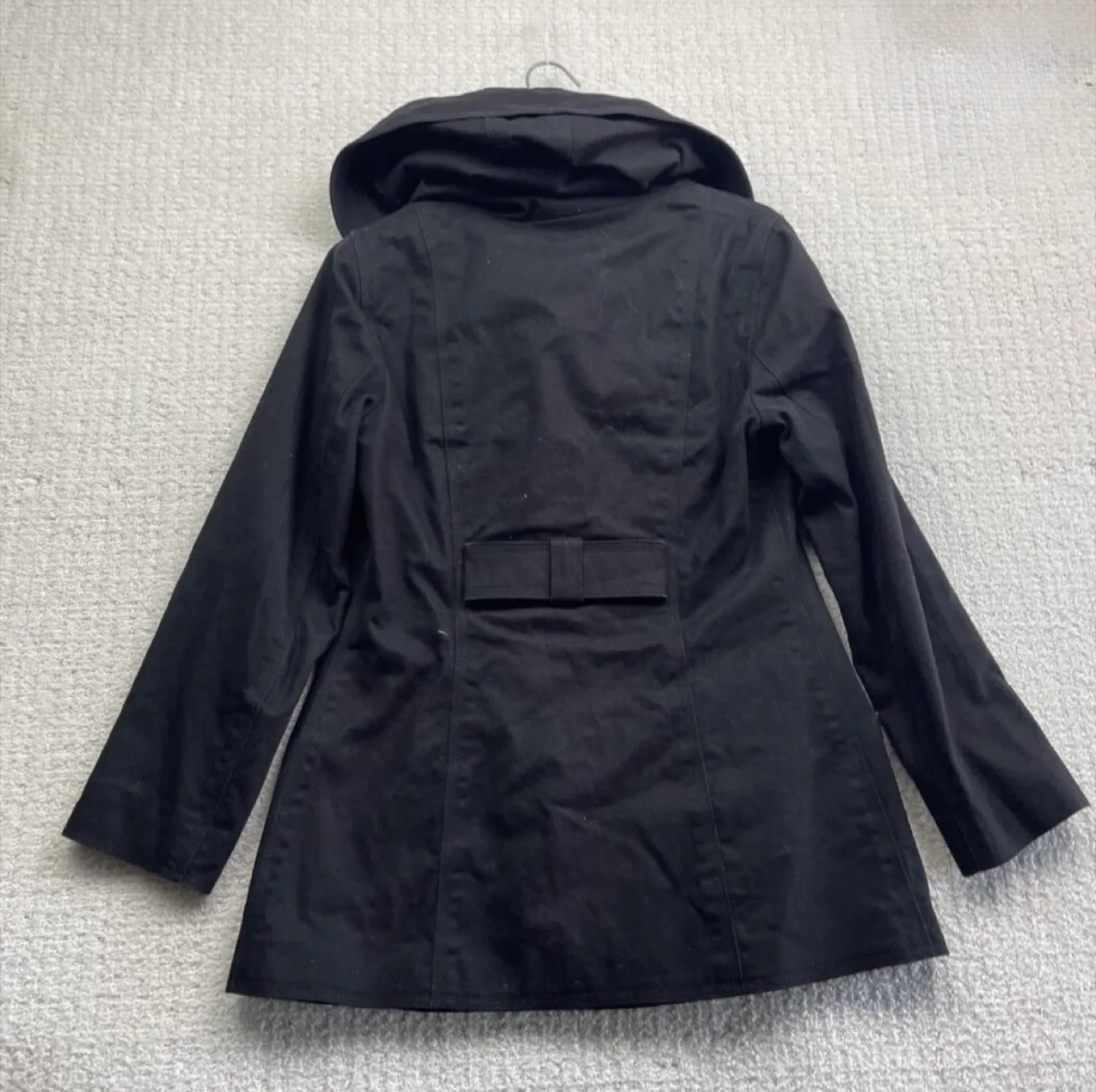Soia & Kyo black canvas hooded jacket Size M image indicator(2)