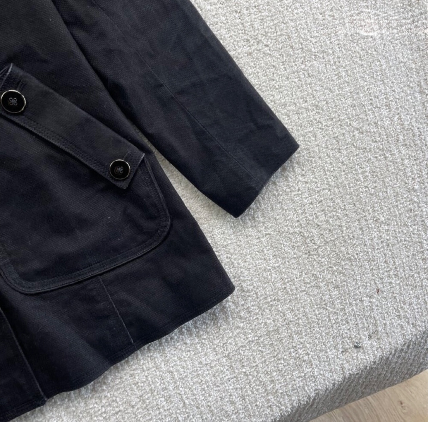 Soia & Kyo black canvas hooded jacket Size M - photo 4