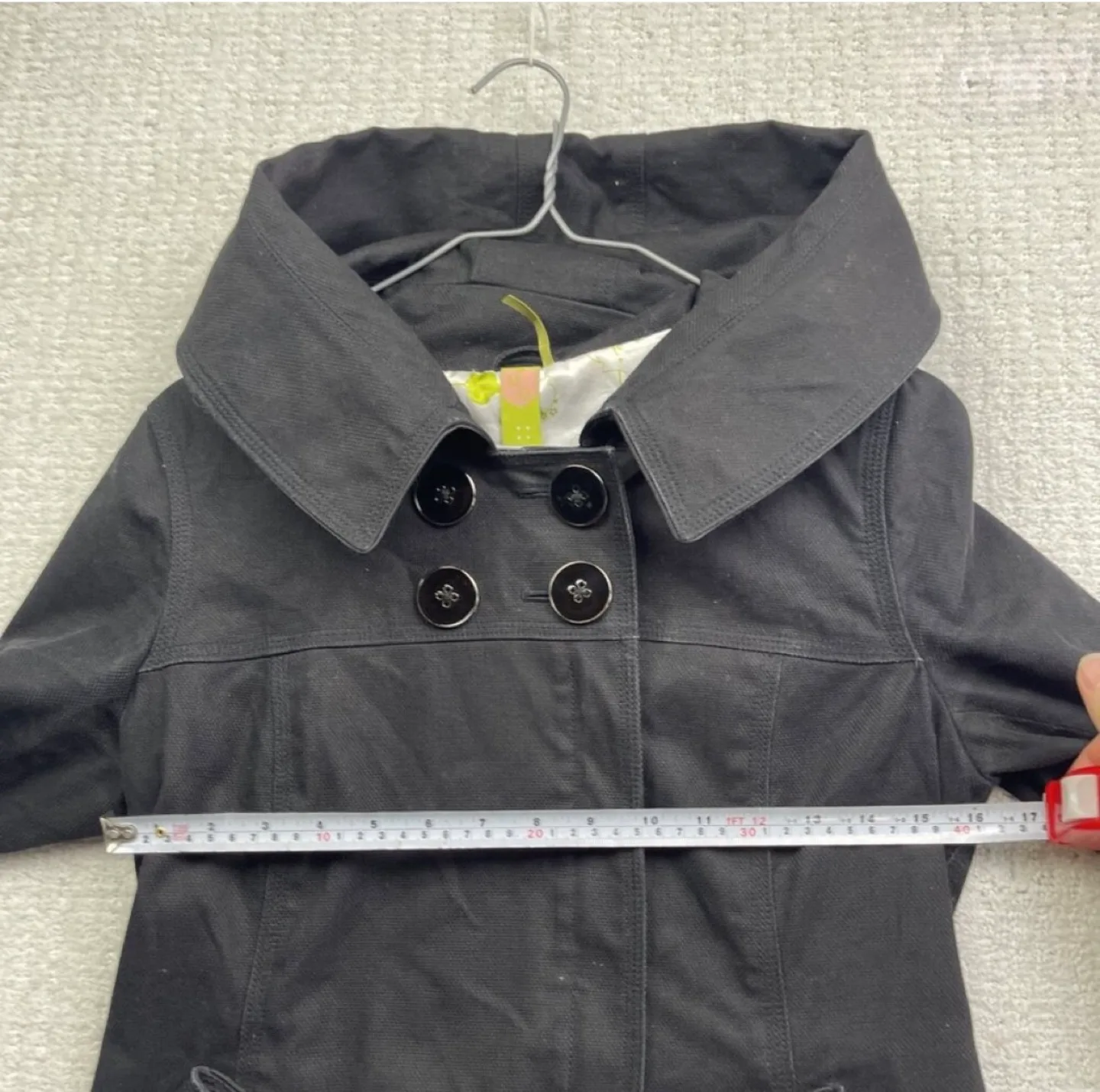 Soia & Kyo black canvas hooded jacket Size M image indicator(7)