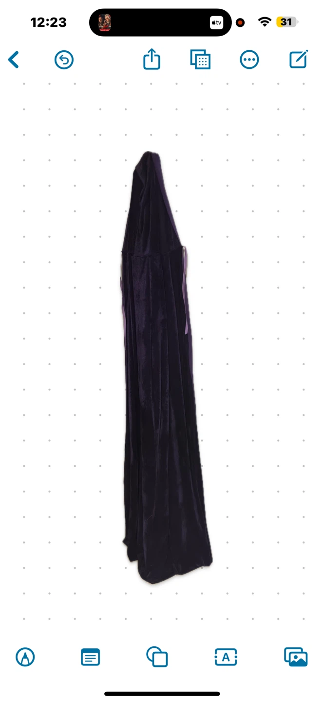 Purple Velvet Hooded Cloak - 59 inches - photo 2
