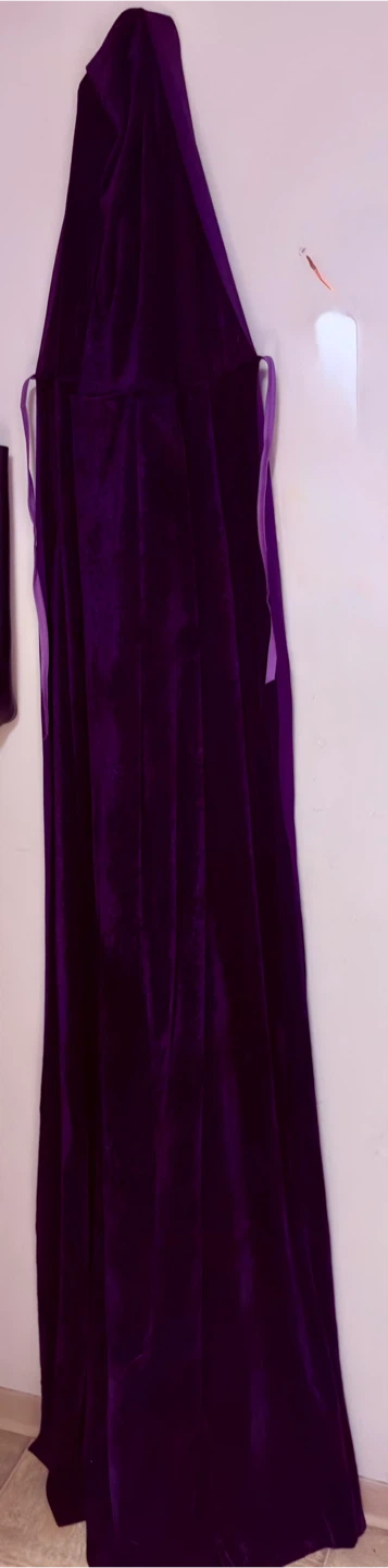 Purple Velvet Hooded Cloak - 59 inches - photo 4