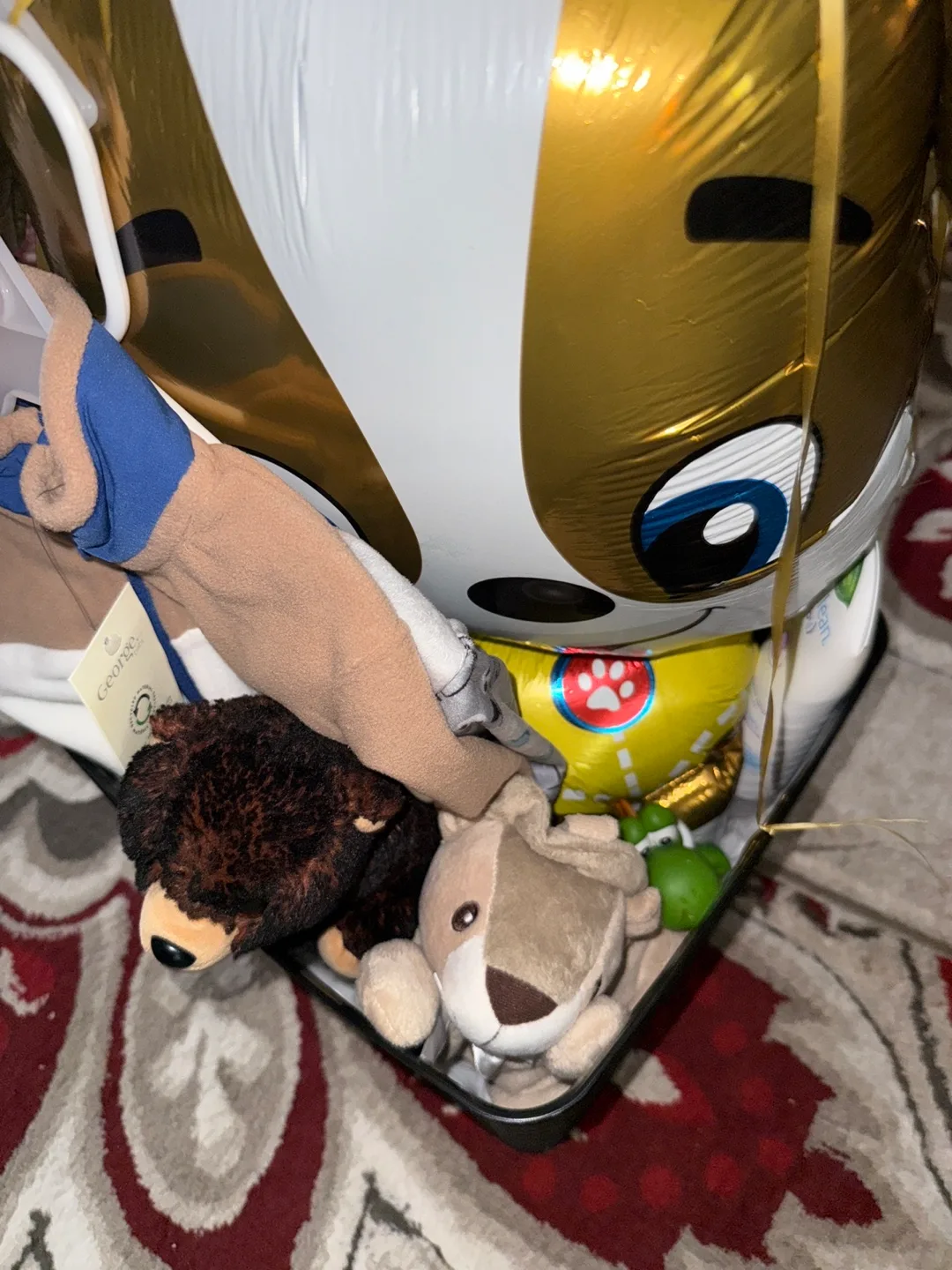 Baby Gift Basket with Clothes and Stuffed Animals image indicator(3)