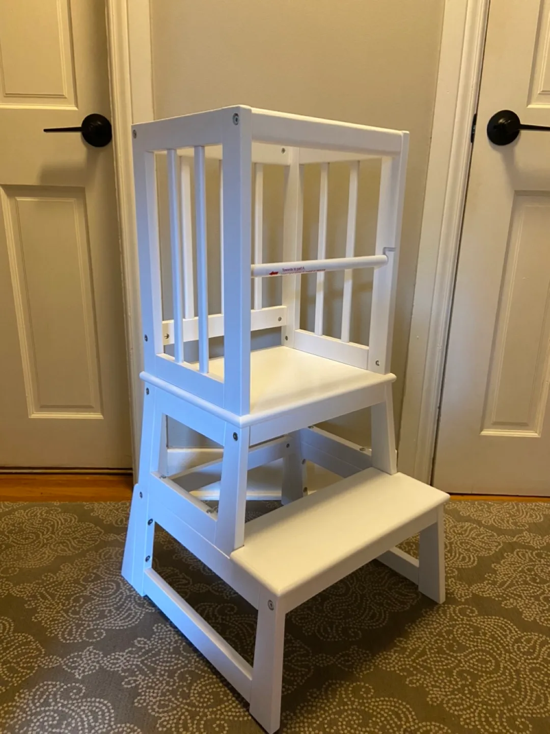 New Toddler Kitchen Helper Step Stool White thumbnail