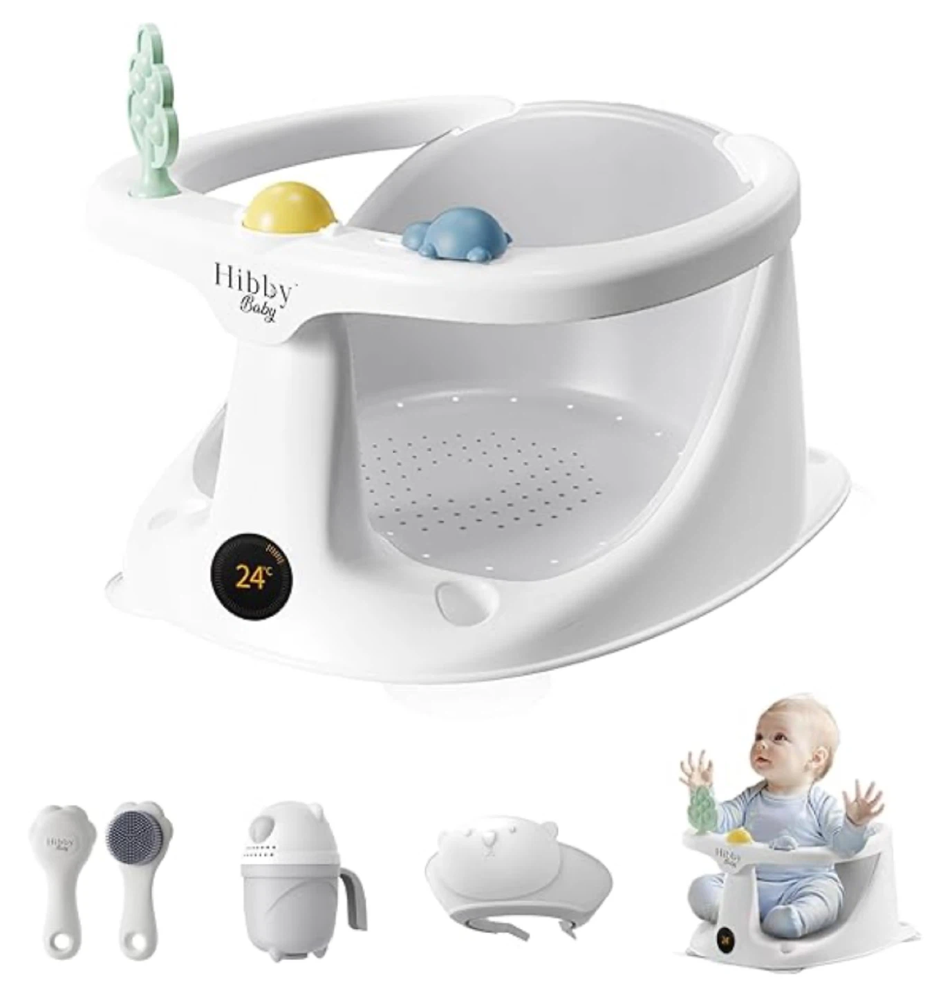 Hibby Baby Bath Seat with Accessories