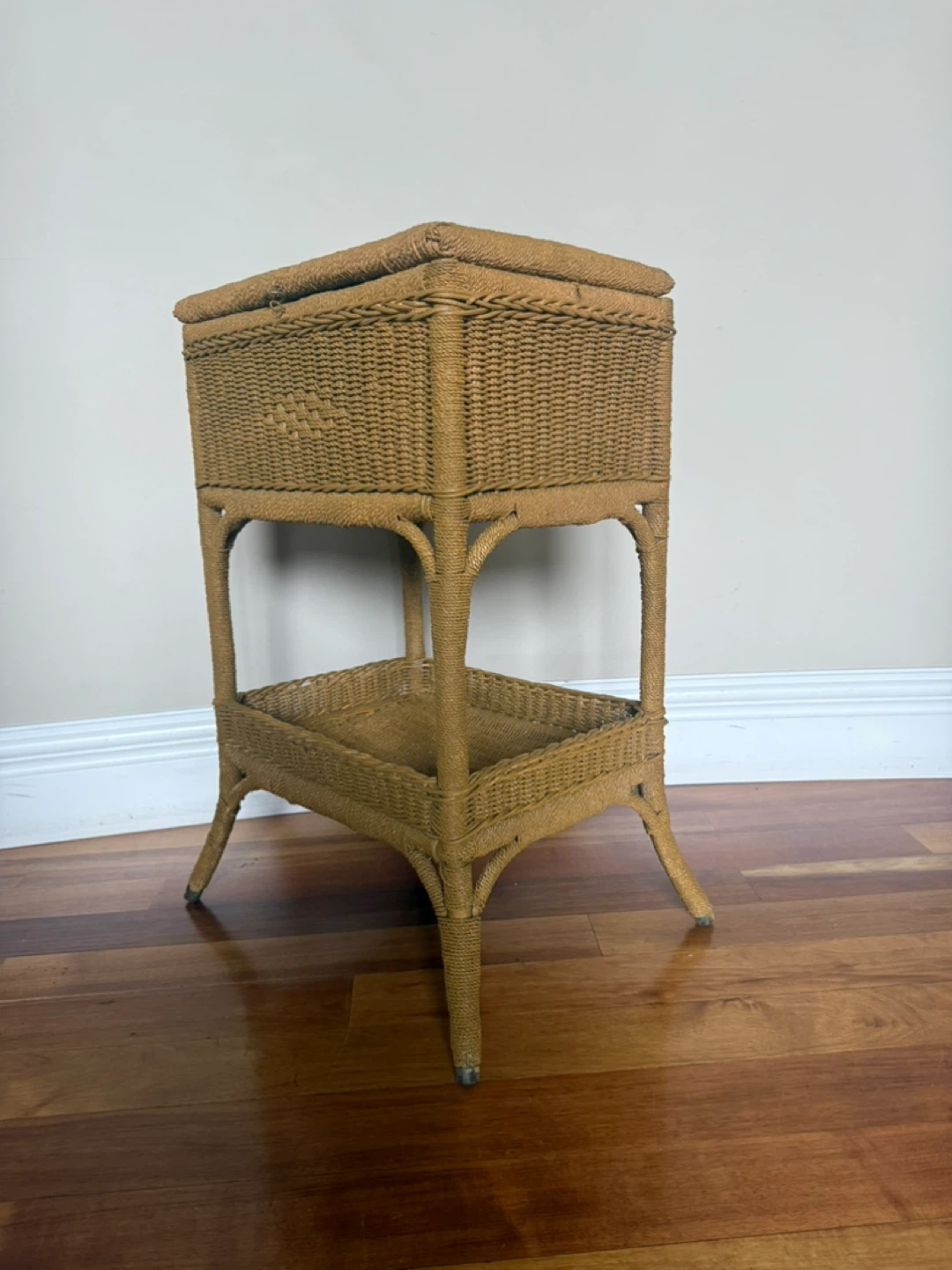 Wicker Storage Side Table - photo 3