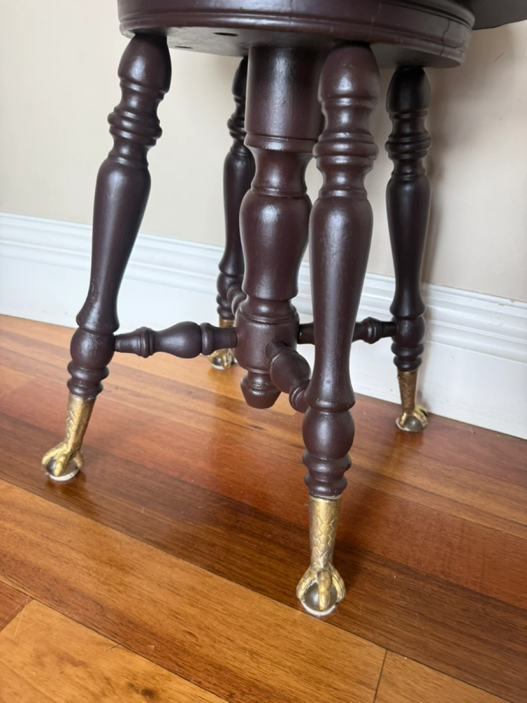Antique Claw & Ball Foot Stool - photo 5
