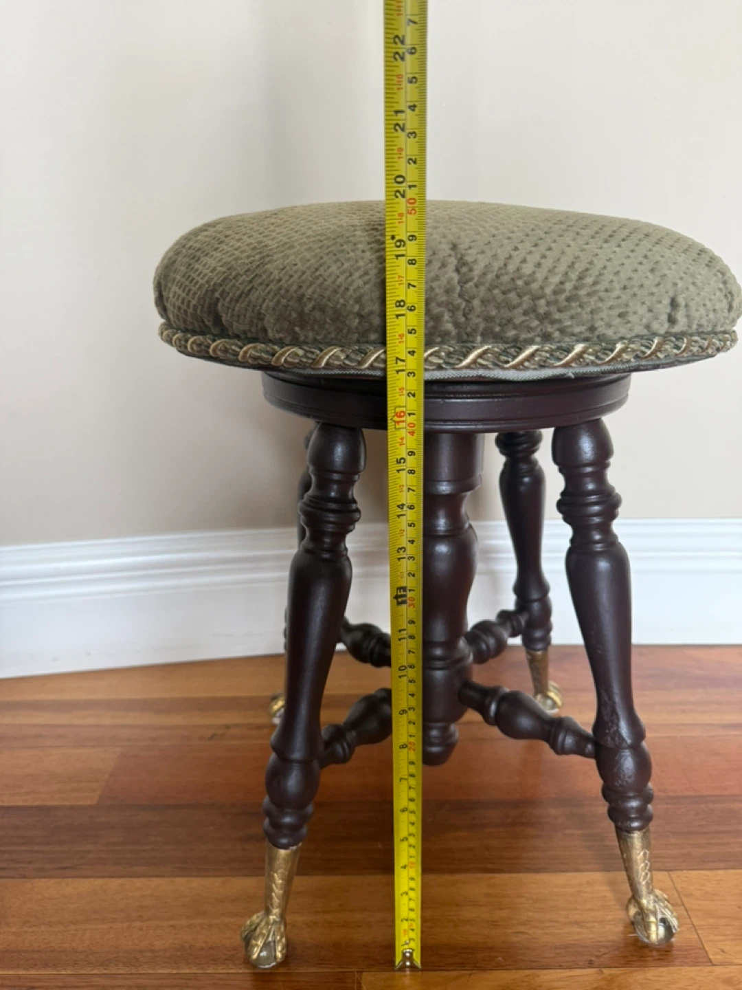 Antique Claw & Ball Foot Stool - photo 3