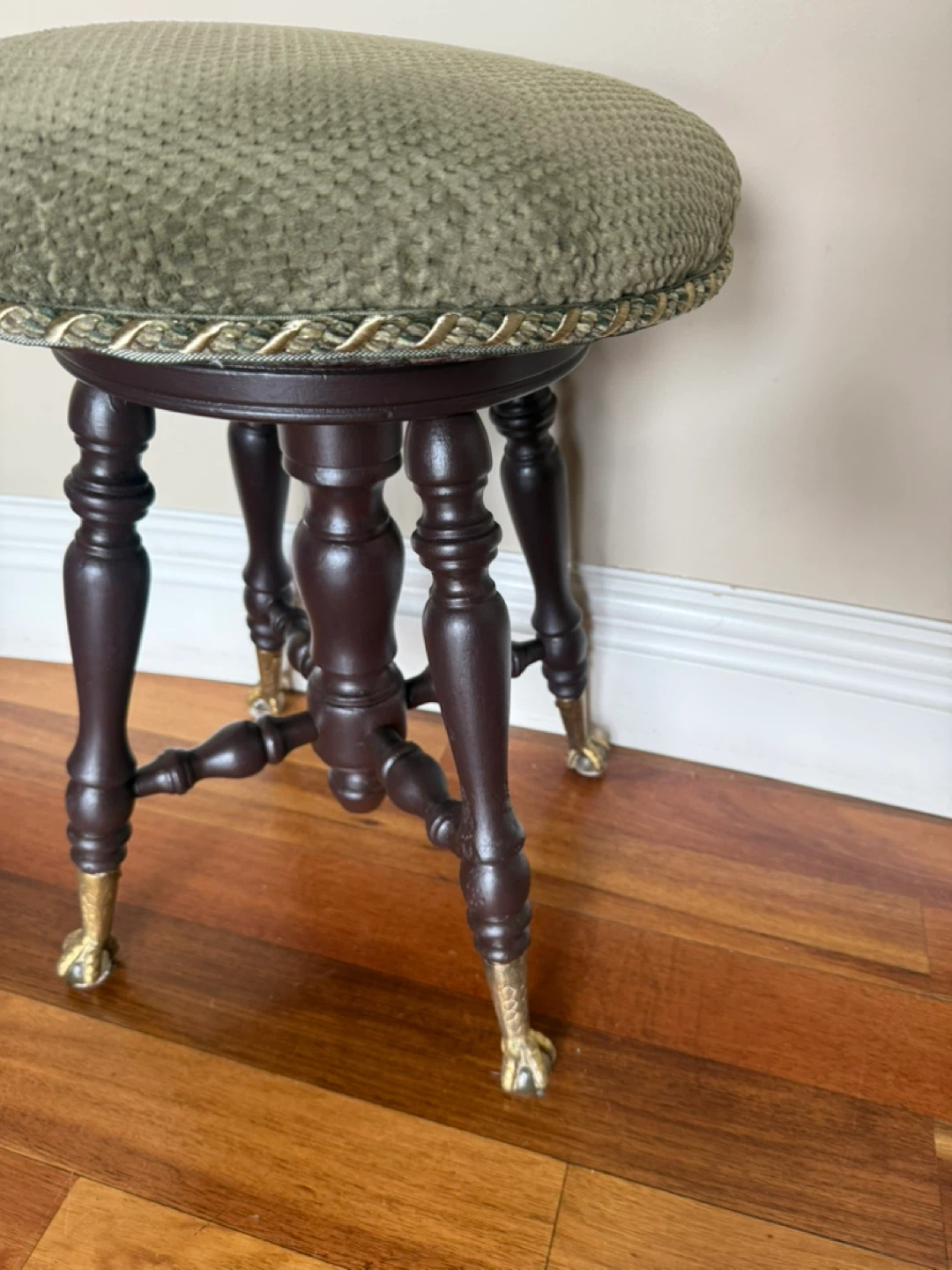 Antique Claw & Ball Foot Stool - photo 2