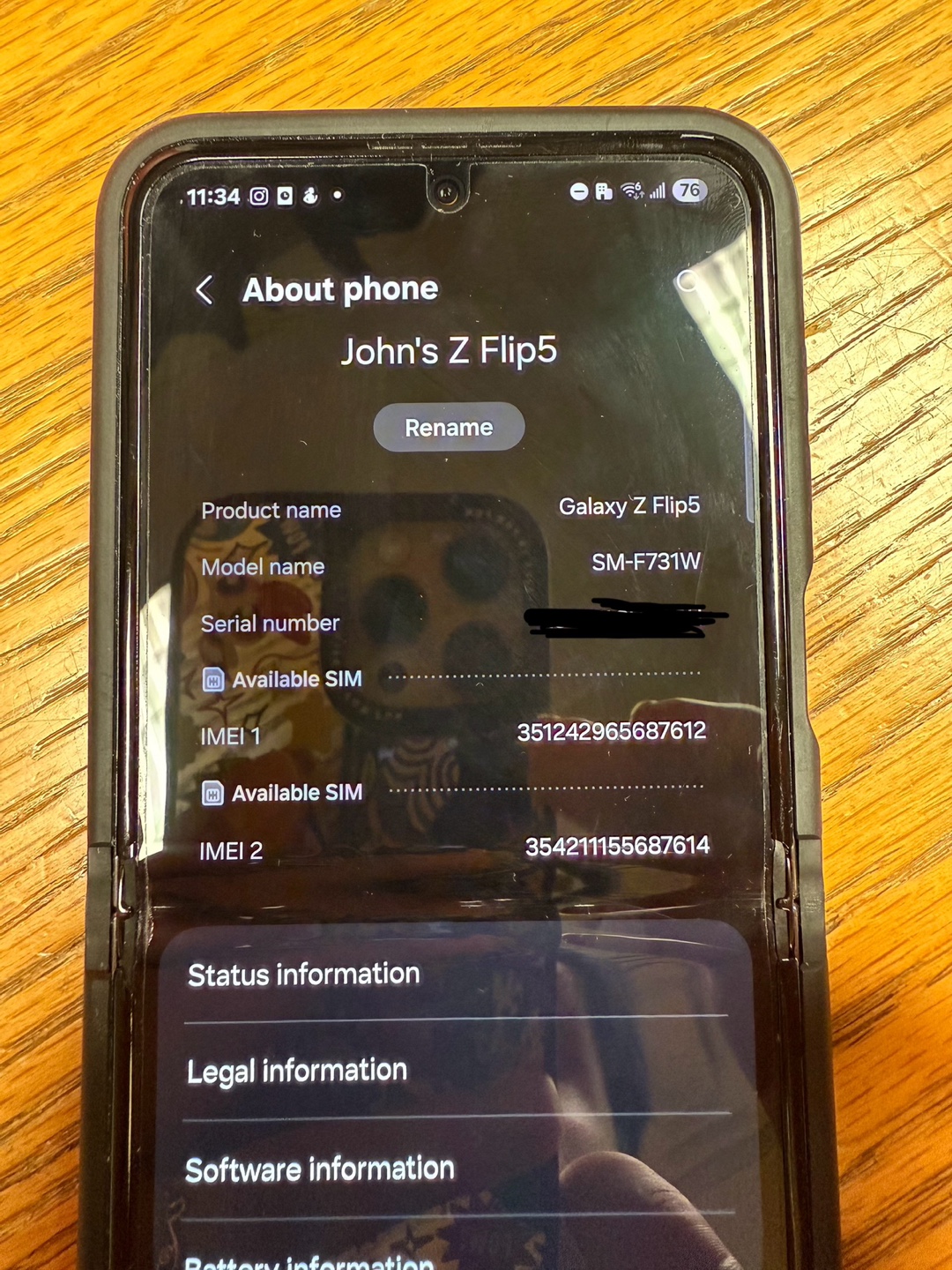 Used Samsung Galaxy Z Flip5 - 256GB Black - photo 3
