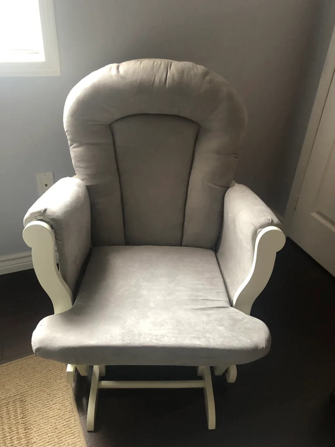 Glider Rocking Chair Ottoman - Grey image indicator(2)