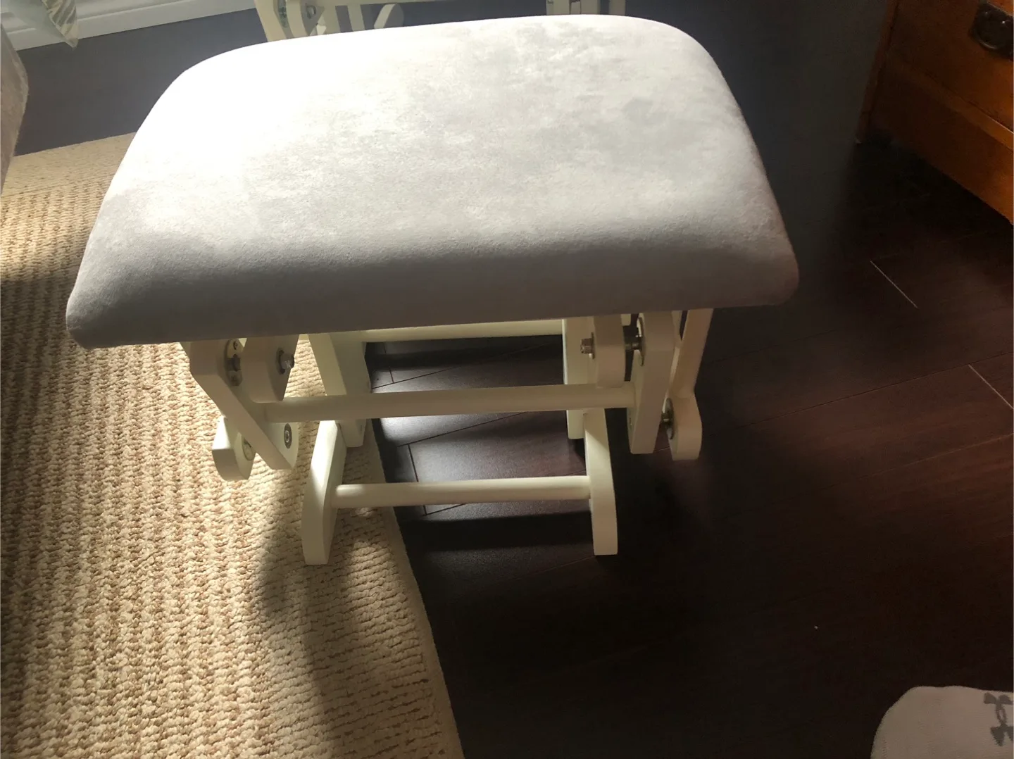 Glider Rocking Chair Ottoman - Grey image indicator(3)