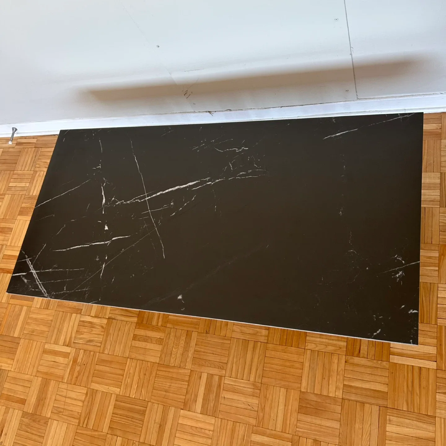 Black marble/ceramic coffee table 120cmx60cm image indicator(2)