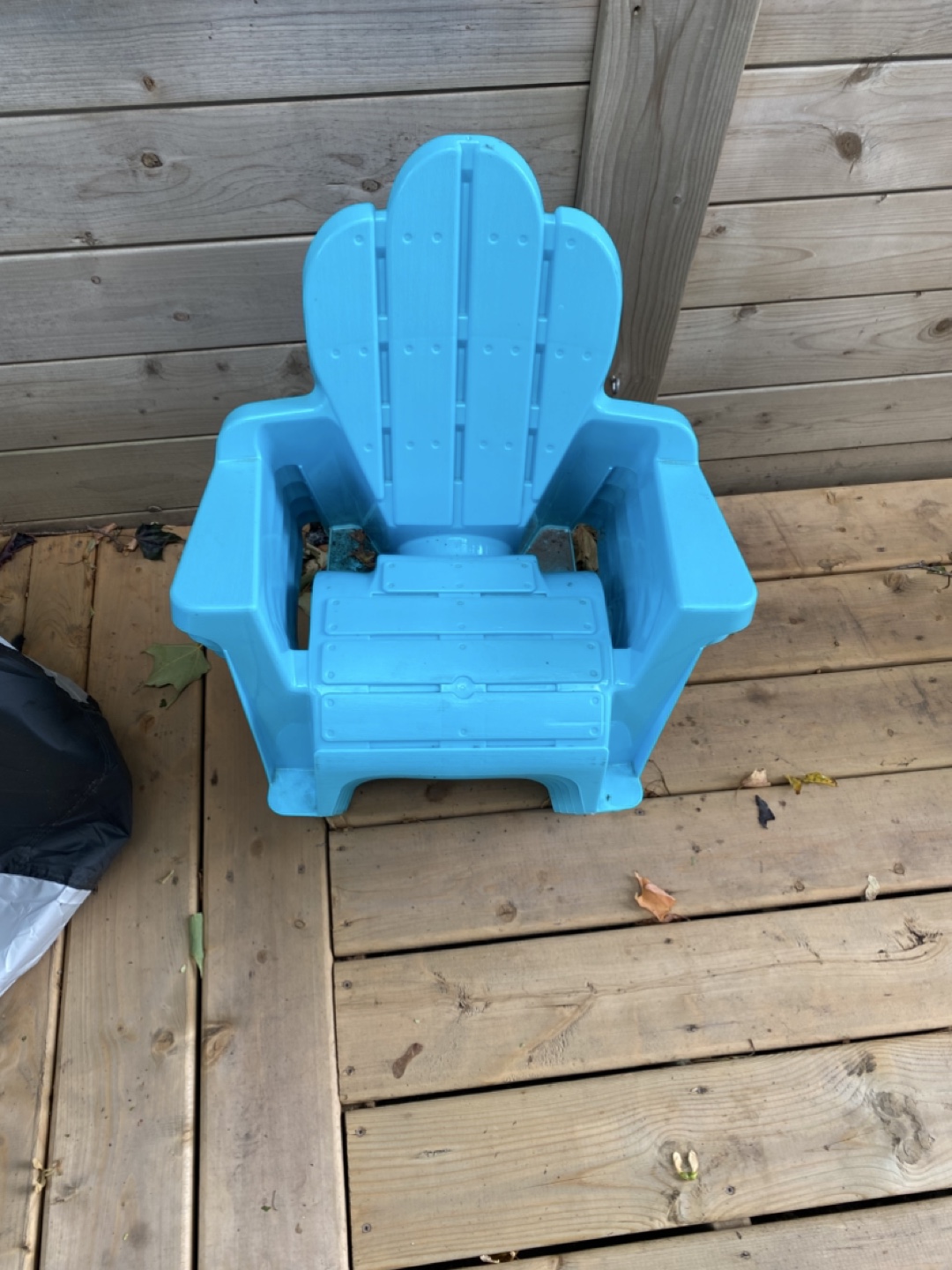 5 Kids' Blue Plastic Adirondack Chairs