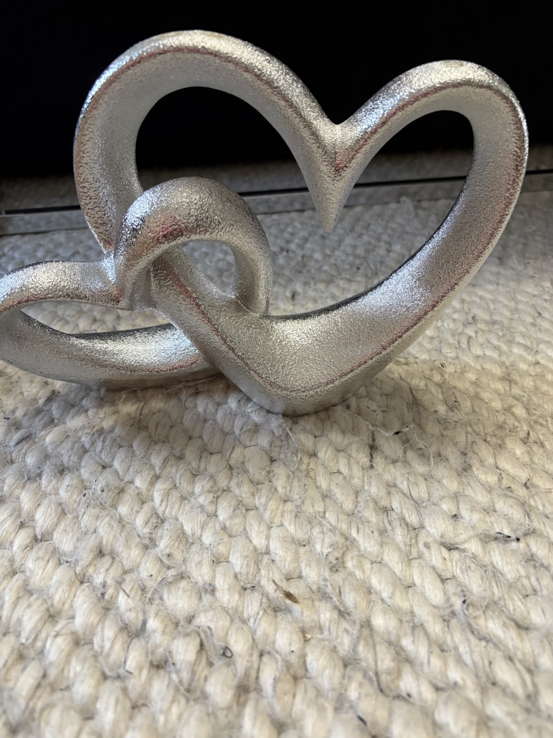 Bouclair Silver Heart Decorative Sculpture