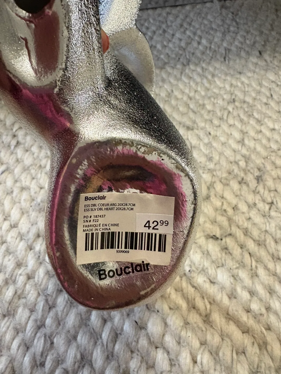 Bouclair Silver Heart Decorative Sculpture image indicator(2)