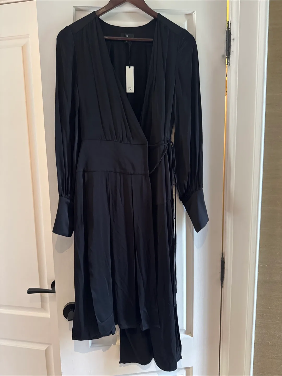 Banana Republic Black Wrap Dress thumbnail