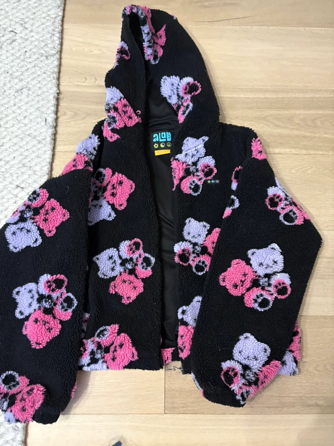 ALIGNE Teddy Bear Fleece Zip-Up Jacket image indicator(2)