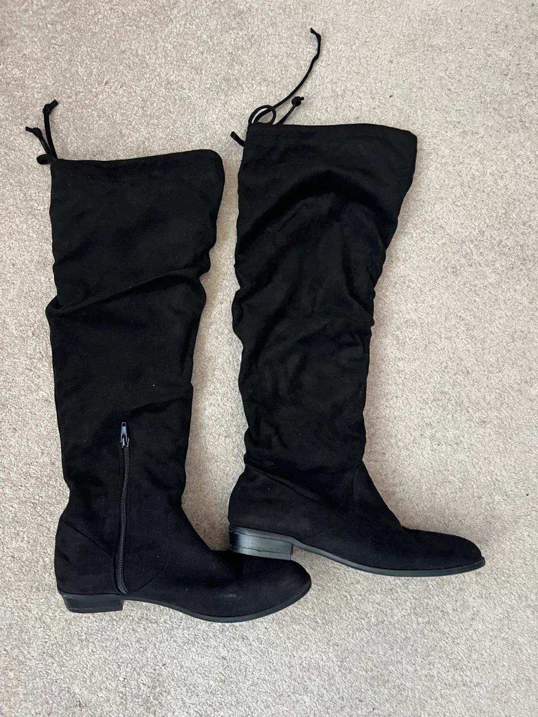 Black Over-the-Knee Boots - Size 8 thumbnail