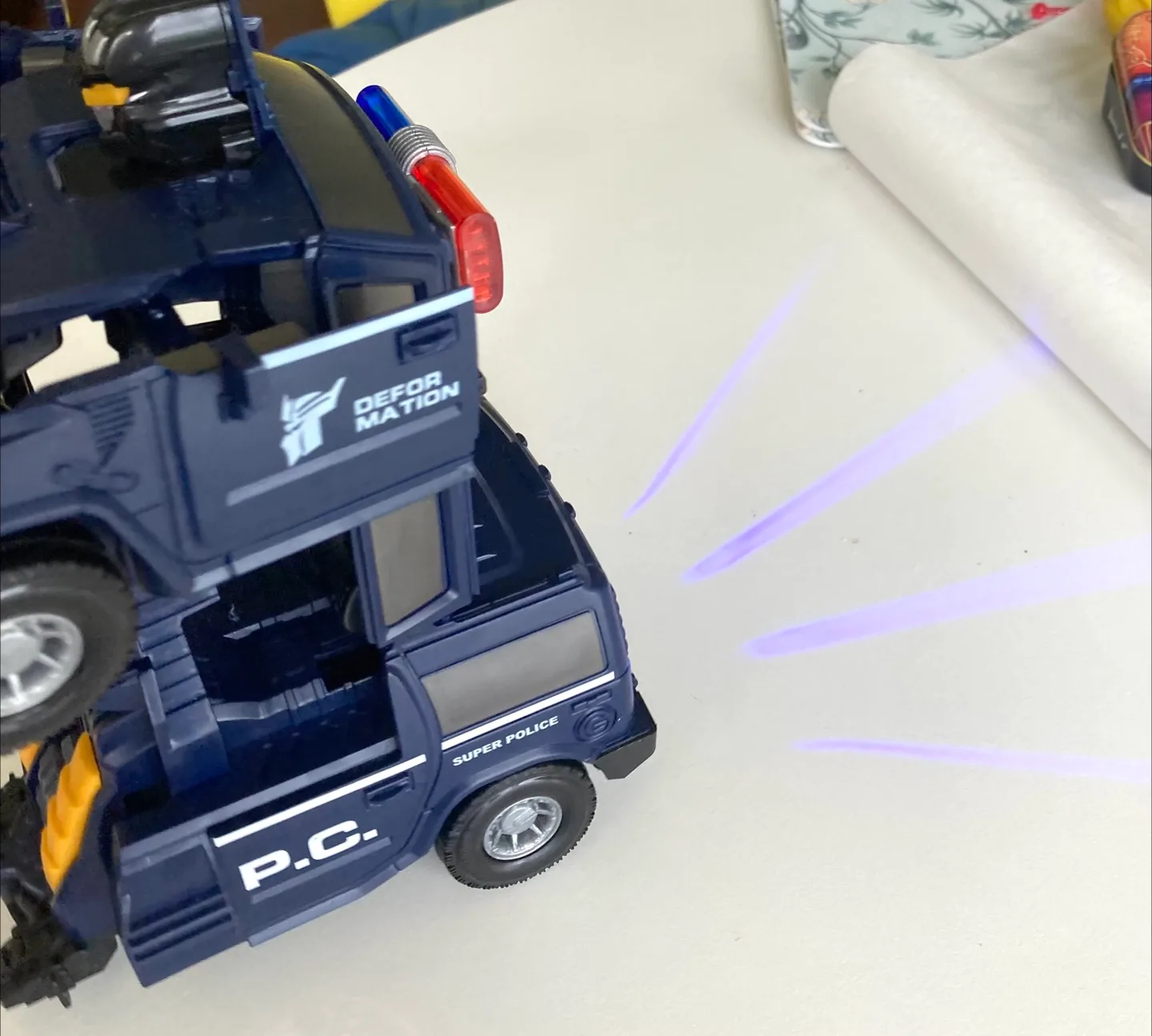 Police Transformer Toy Car image indicator(3)
