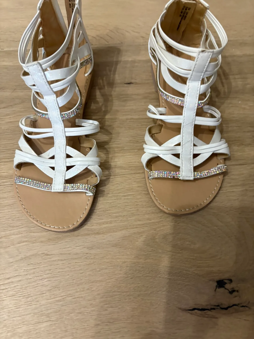 White Gladiator Sandals thumbnail