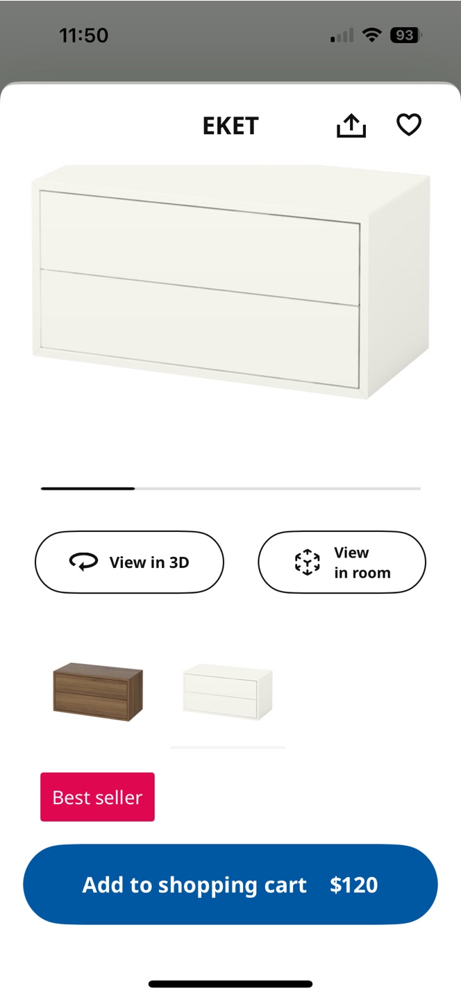 IKEA Eket White Cabinet with Drawers -2set - photo 5