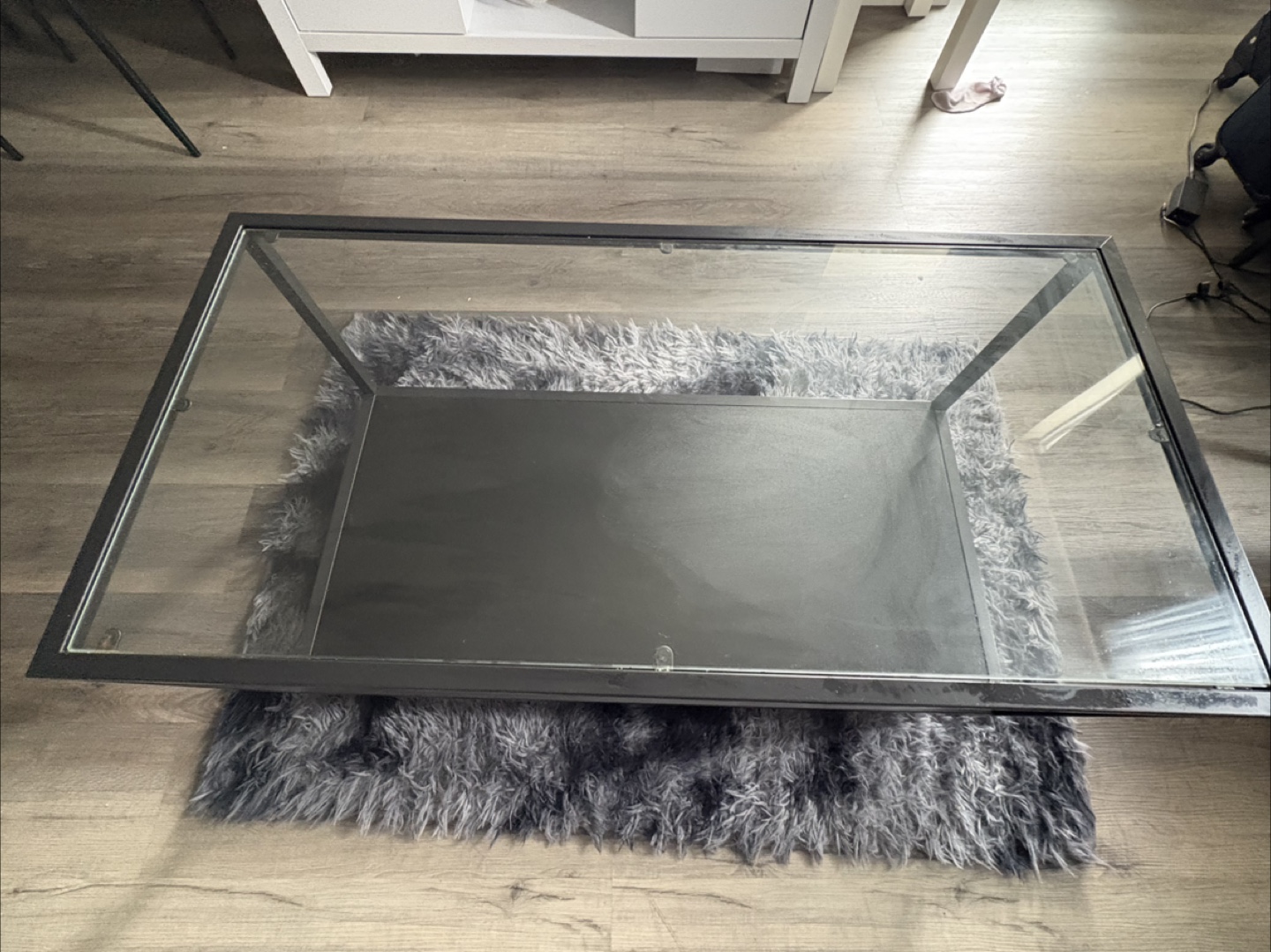 Black Frame Glass Coffee Table - photo 2