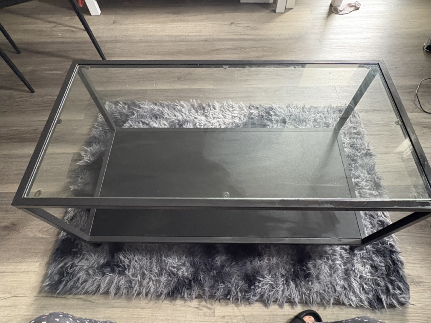 Black Frame Glass Coffee Table