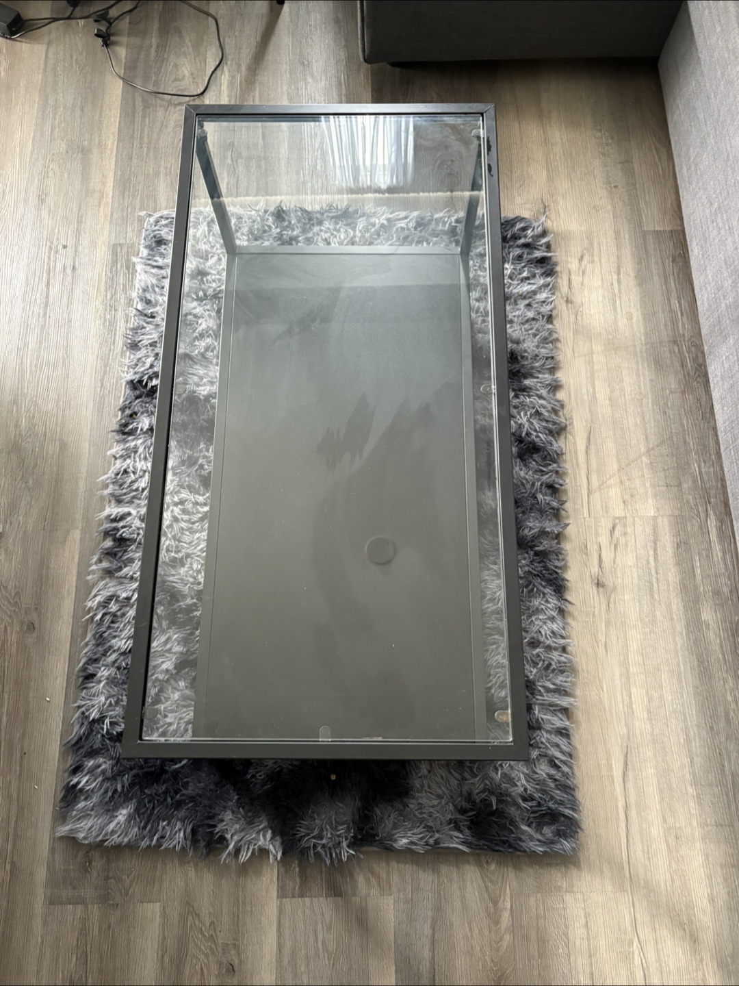 Black Frame Glass Coffee Table - photo 5