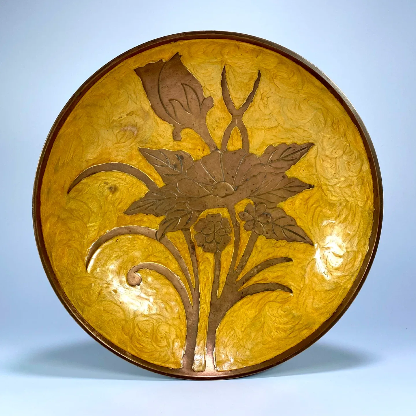 Vintage Brass & Enamel Console Bowl thumbnail
