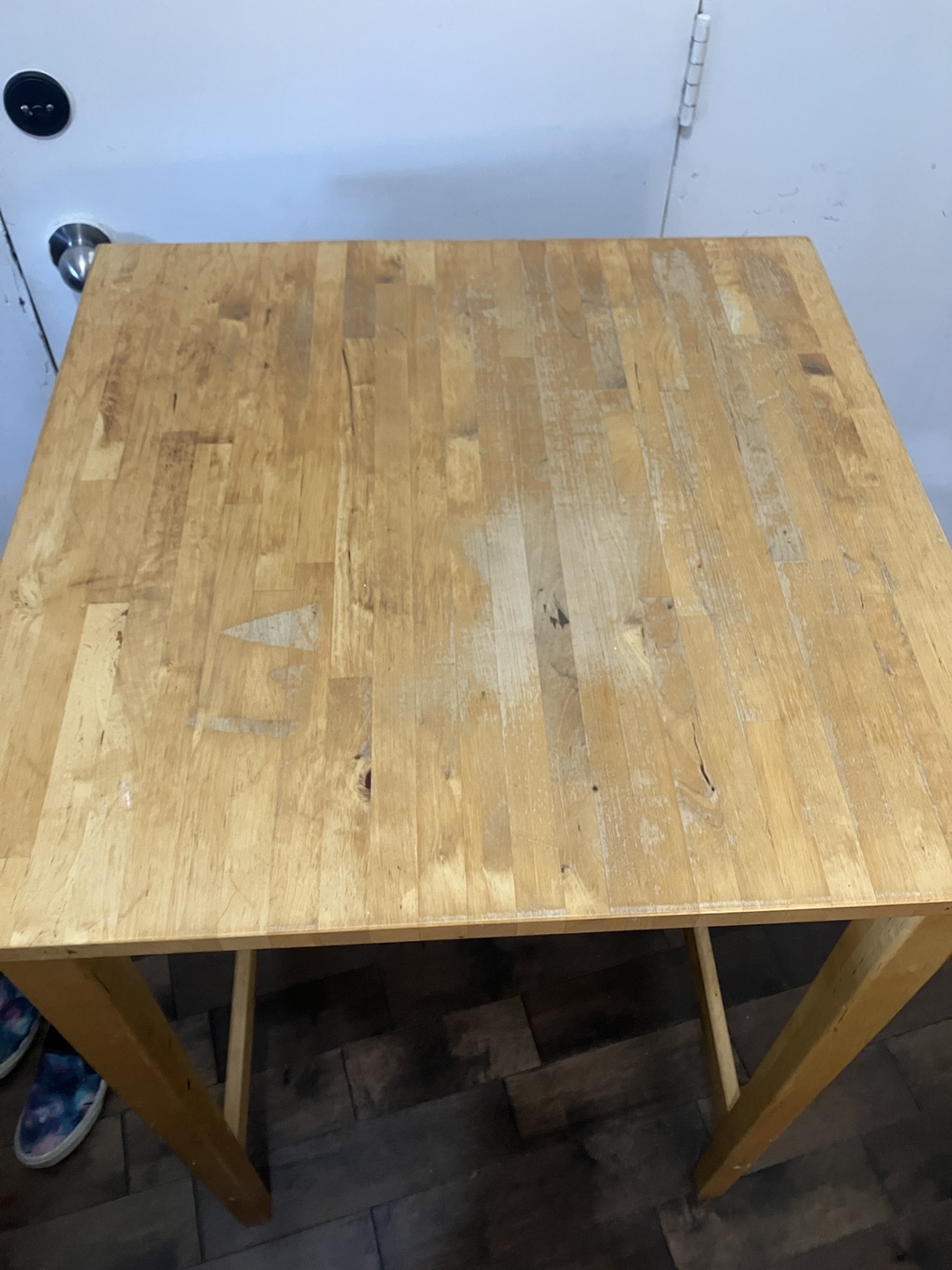Bar height table wood - photo 3