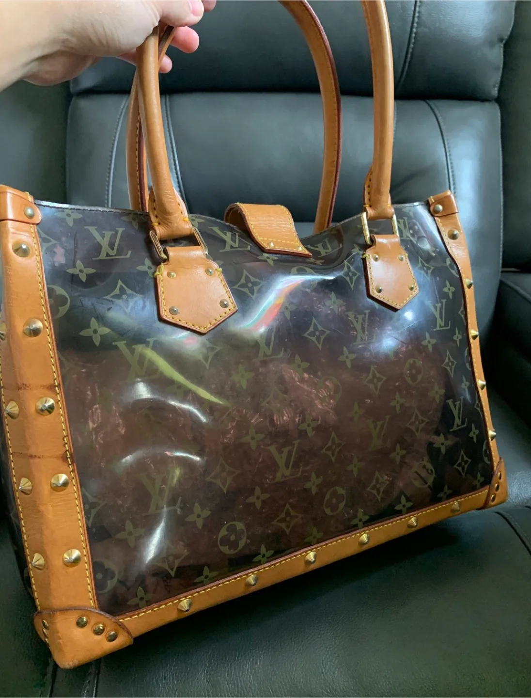 LV Vintage and Rare Transparent Tote image indicator(6)