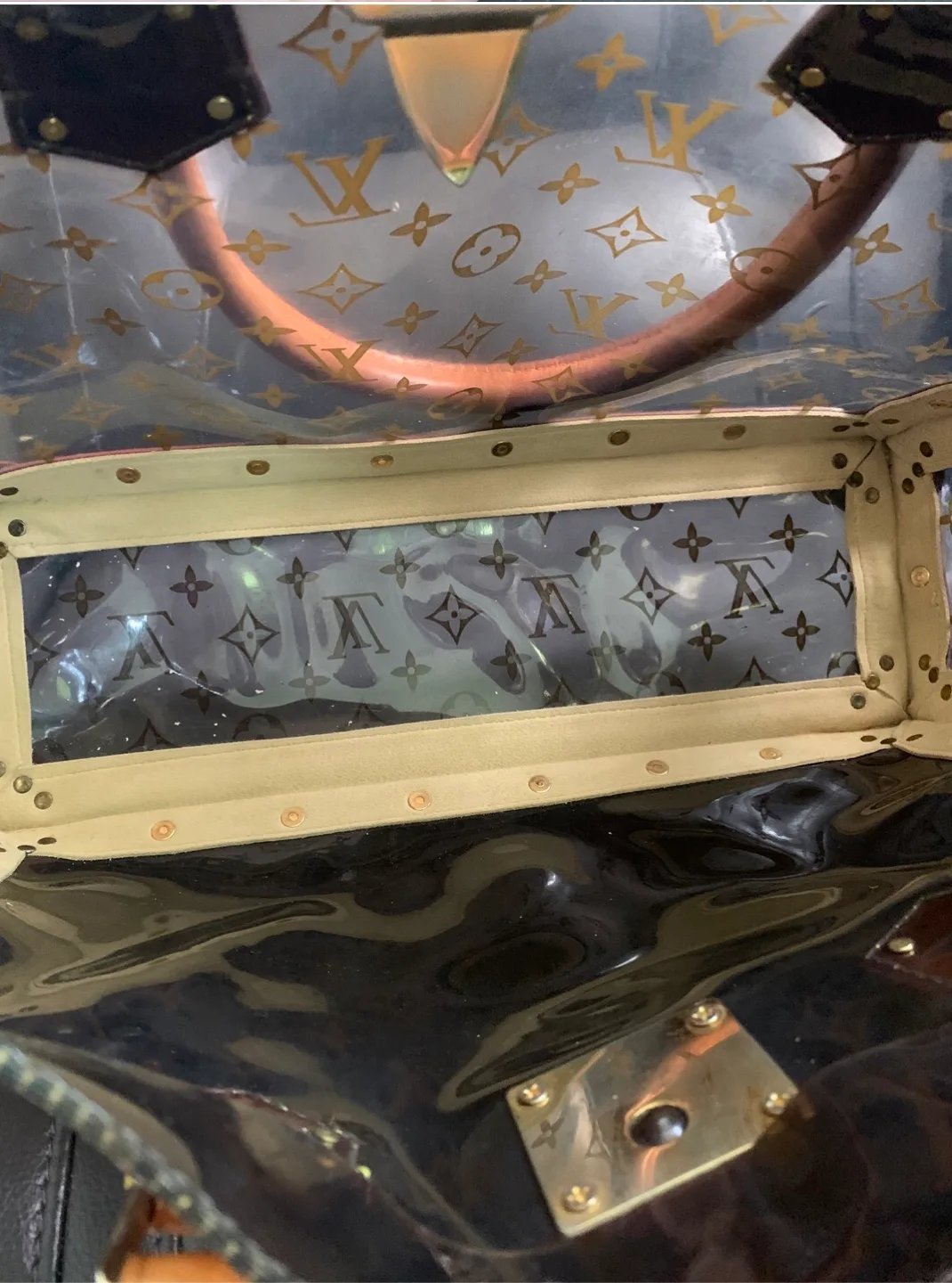 LV Vintage and Rare Transparent Tote image indicator(7)