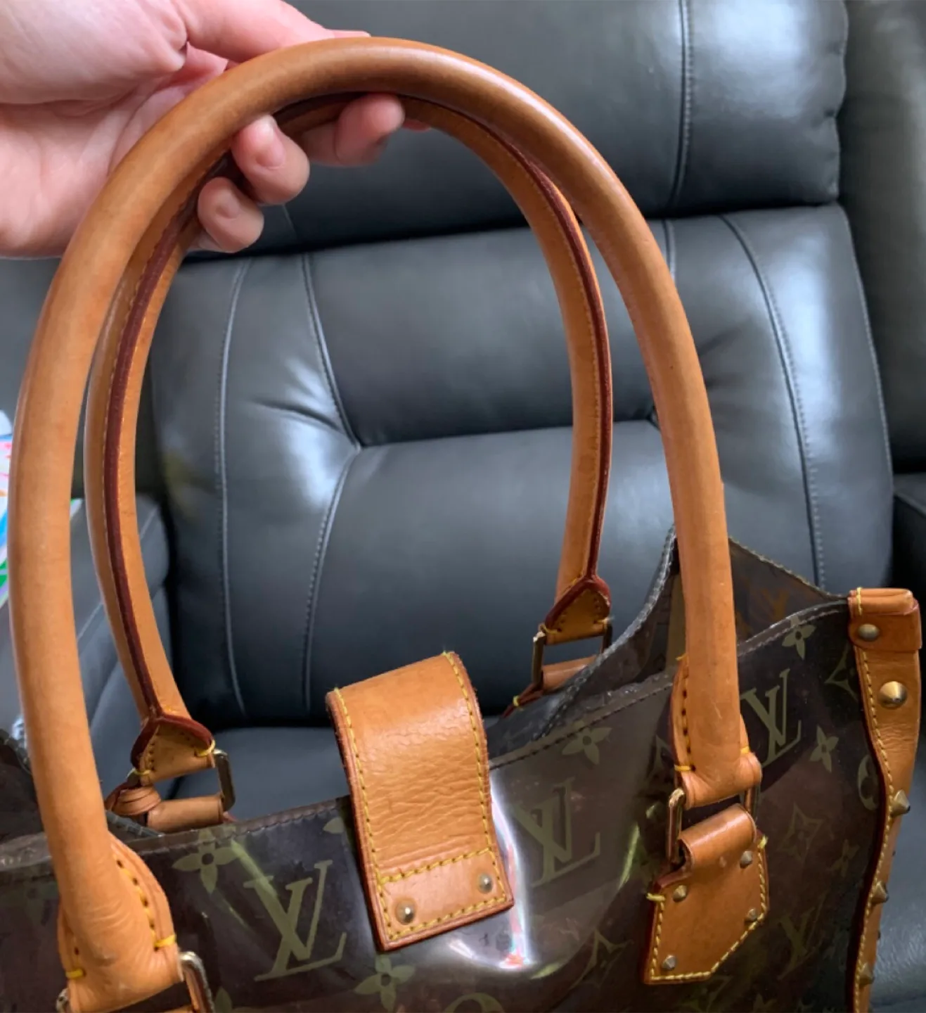 LV Vintage and Rare Transparent Tote image indicator(2)