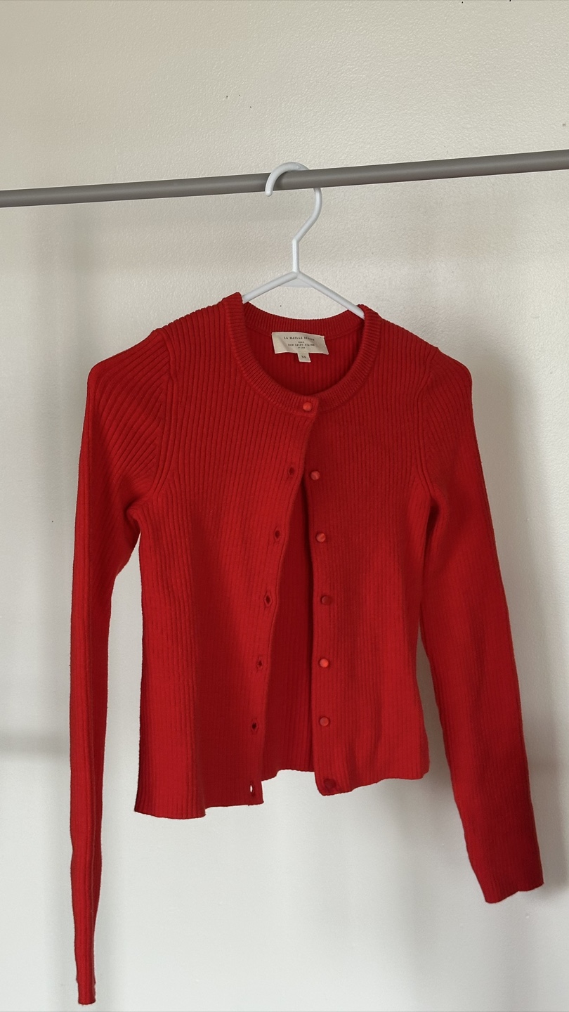Sézane Cardigan, XS, Red - photo 2