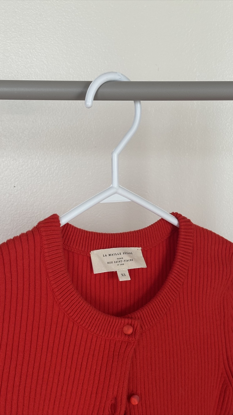 Sézane Cardigan, XS, Red - photo 3