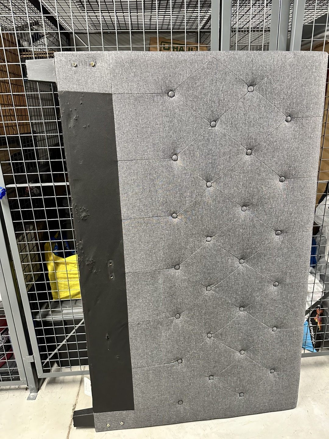 Queen Size Bed with Headboard - Grey - photo 4