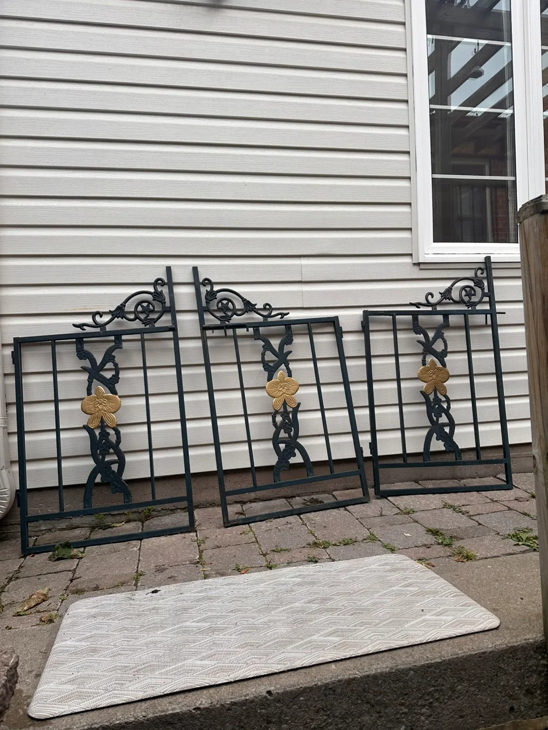 3 Decorative Metal Fence Panels - Set of 3 thumbnail