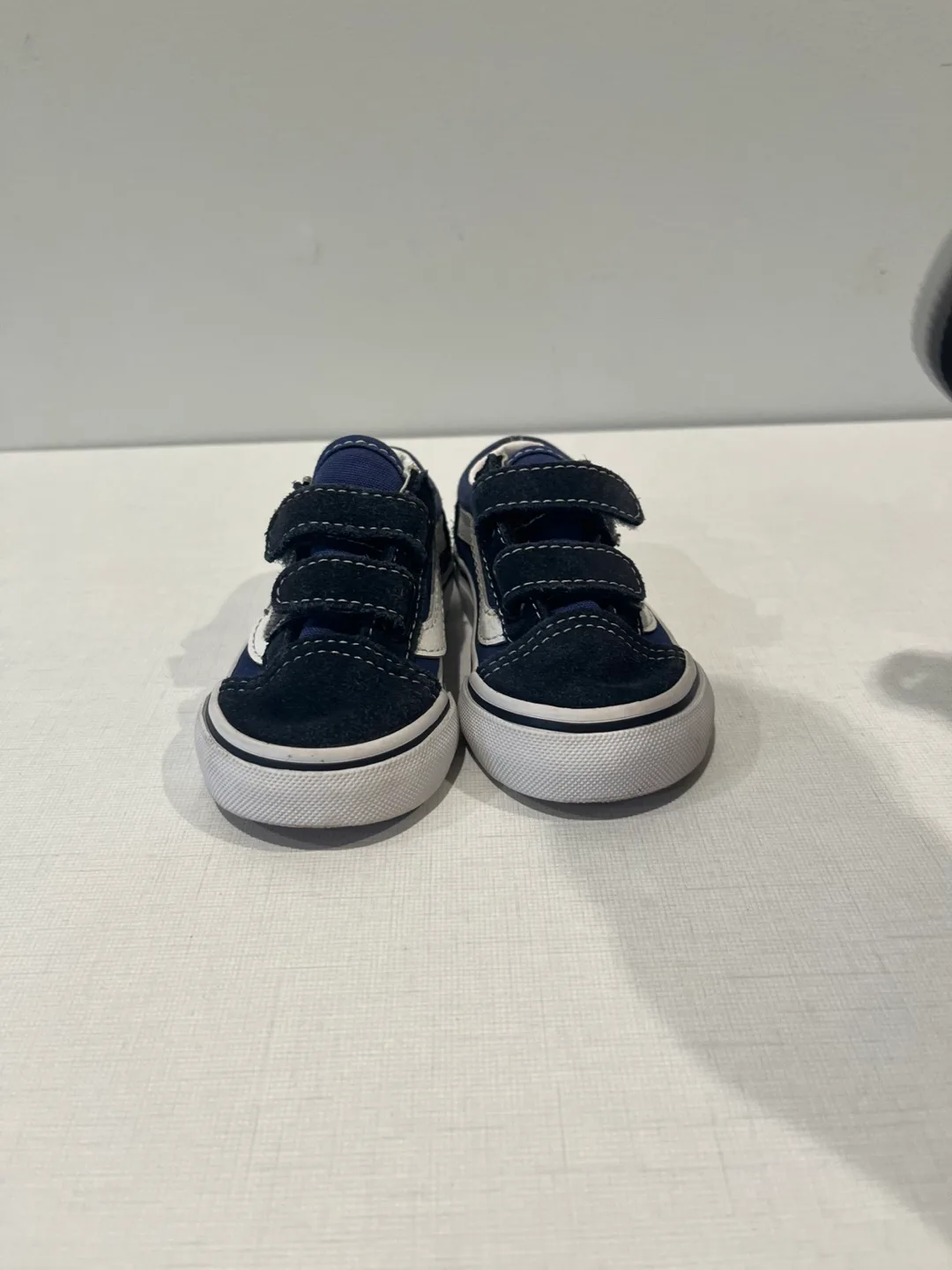 Vans Old Skool V Navy/White Toddler Size 6