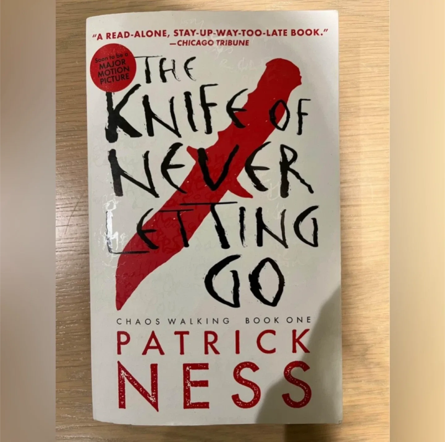 5/$10 📚 THE KNIFE OF NEVER LETTING GO by Patrick Ness thumbnail