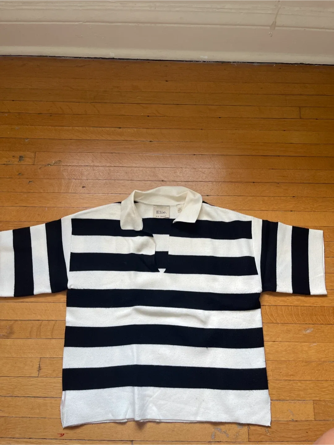 Elie Tahari Striped Polo Shirt thumbnail