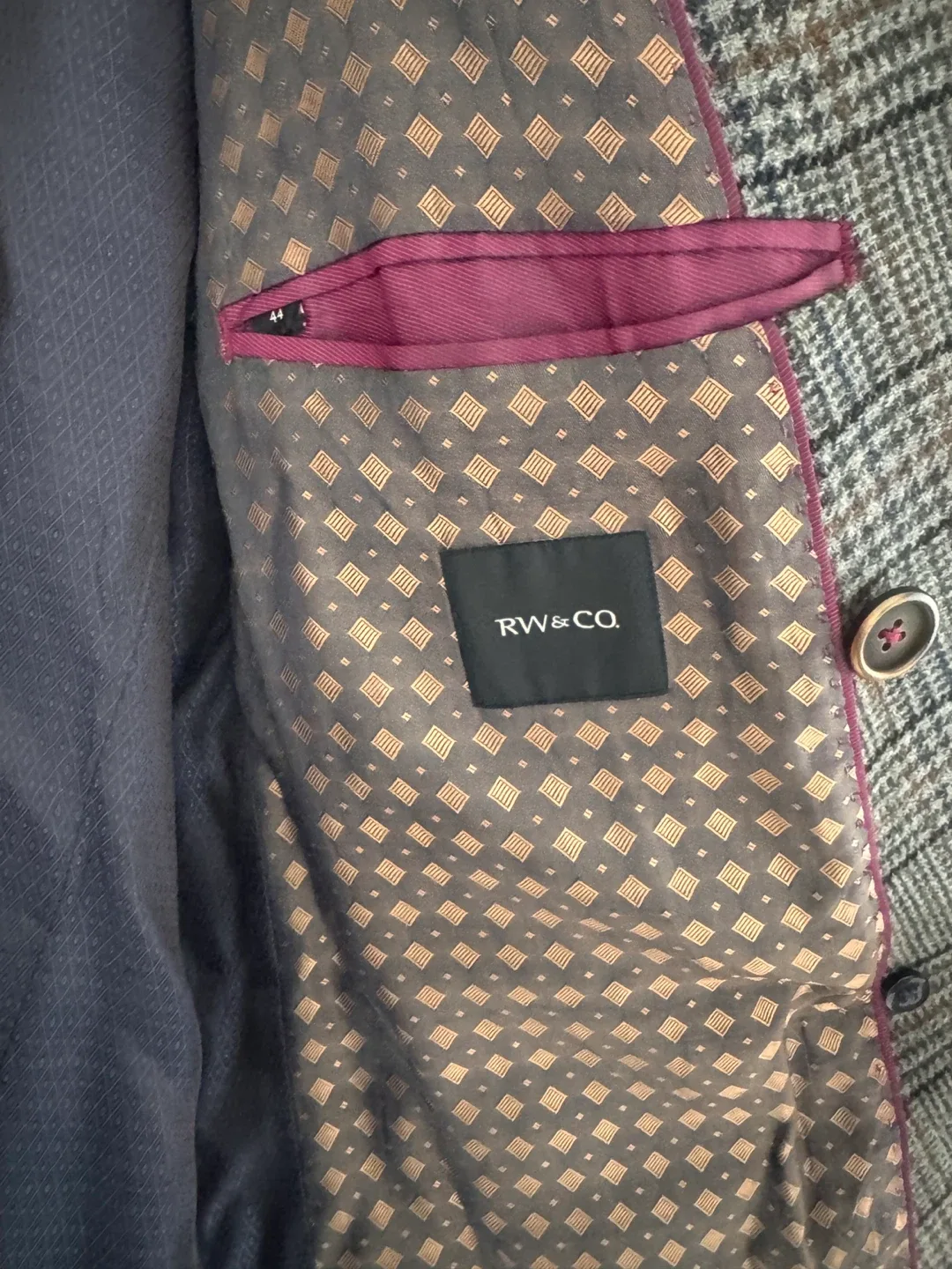 RW&CO. Plaid Blazer, Size 44 image indicator(2)