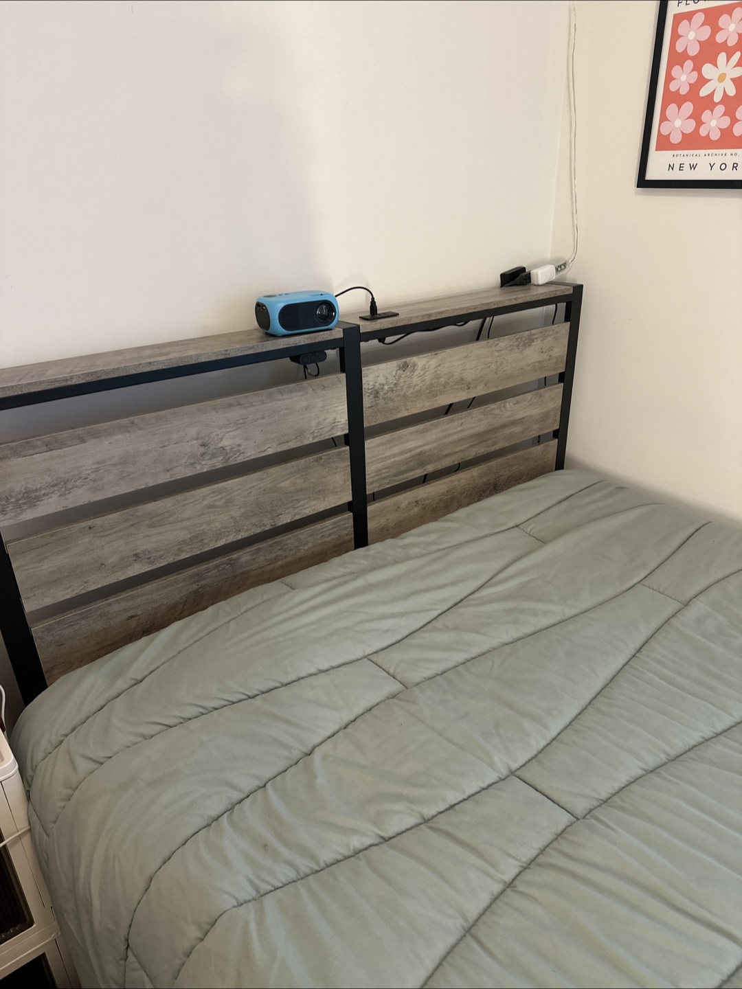 Full Bed Frame with USB Ports, lights and headboard - photo 2