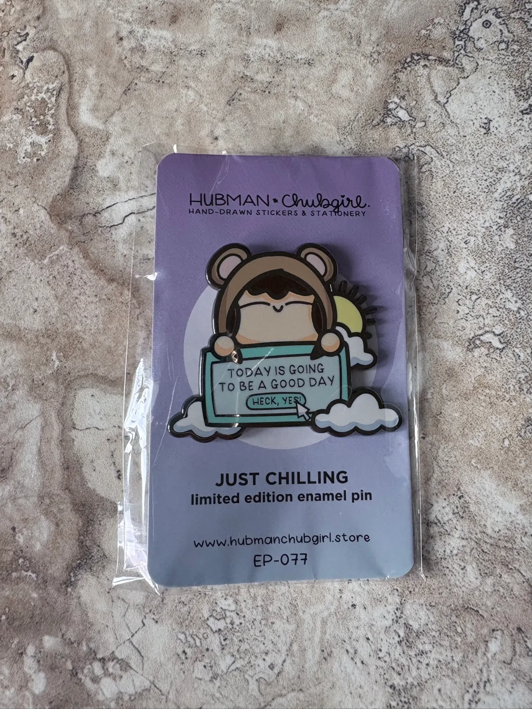 Hubman & Chubgirl Limited Edition Pin - Just Chilling thumbnail