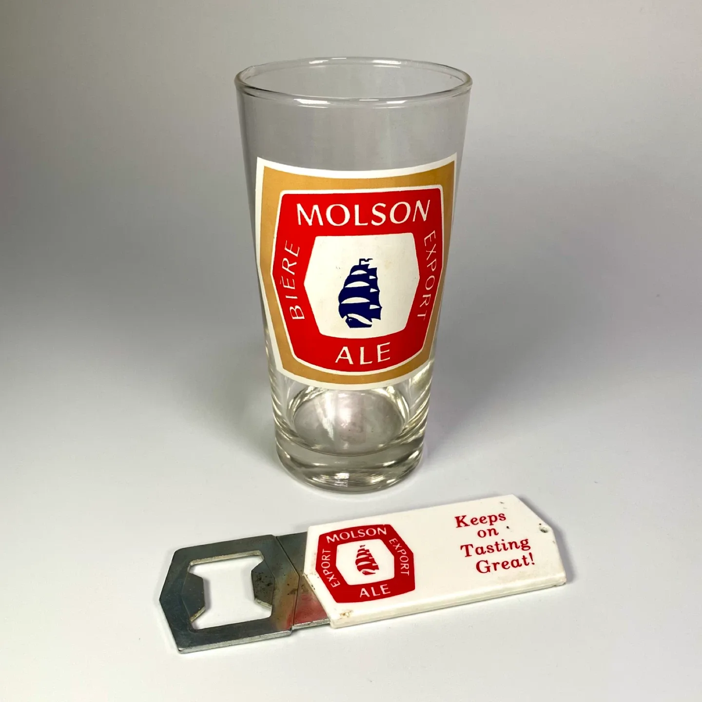 Vintage Molson Ex Glass & Bottle Opener thumbnail