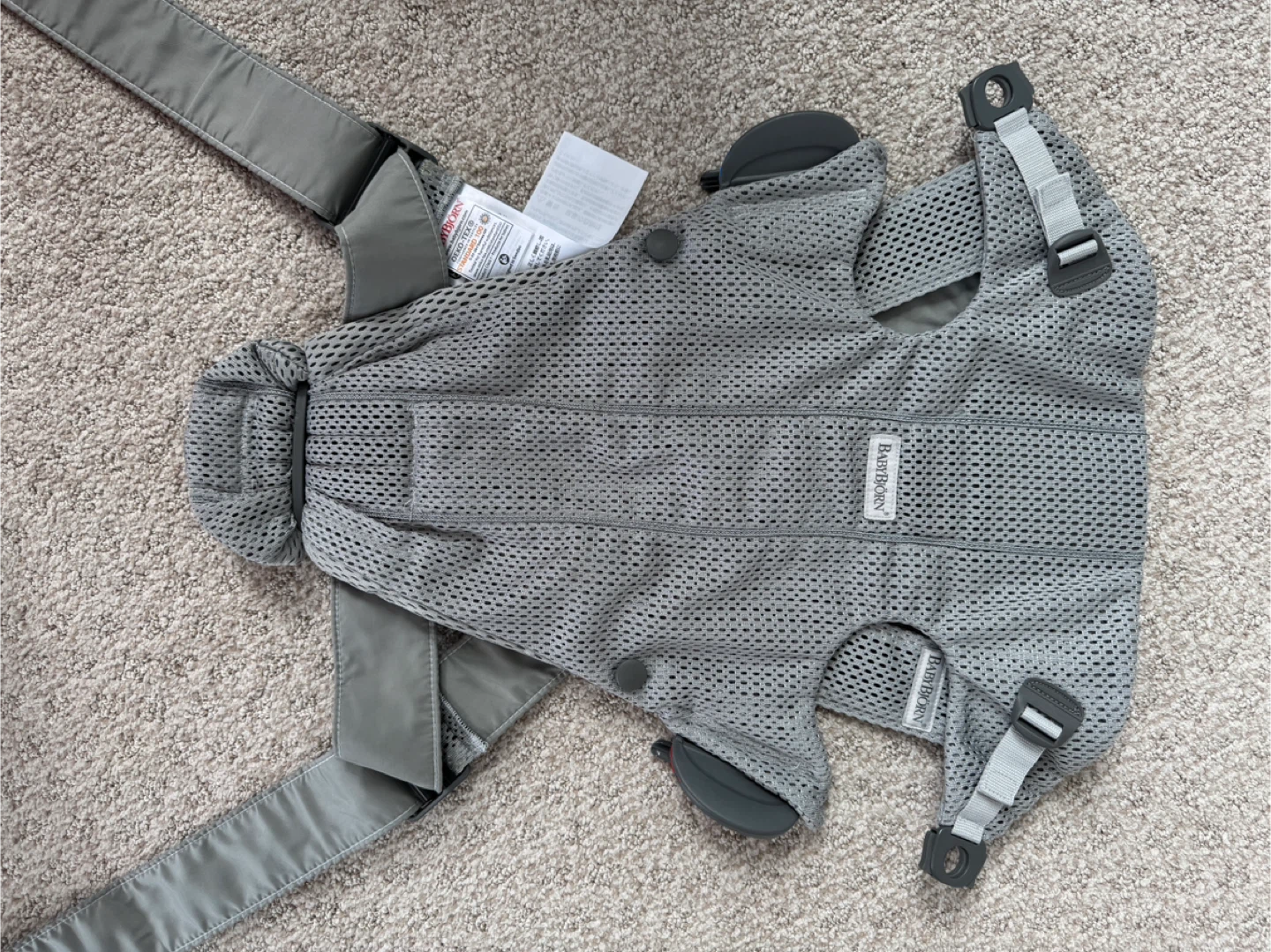 BabyBjorn Mesh Baby Carrier for up to 12 months- Grey - photo 3