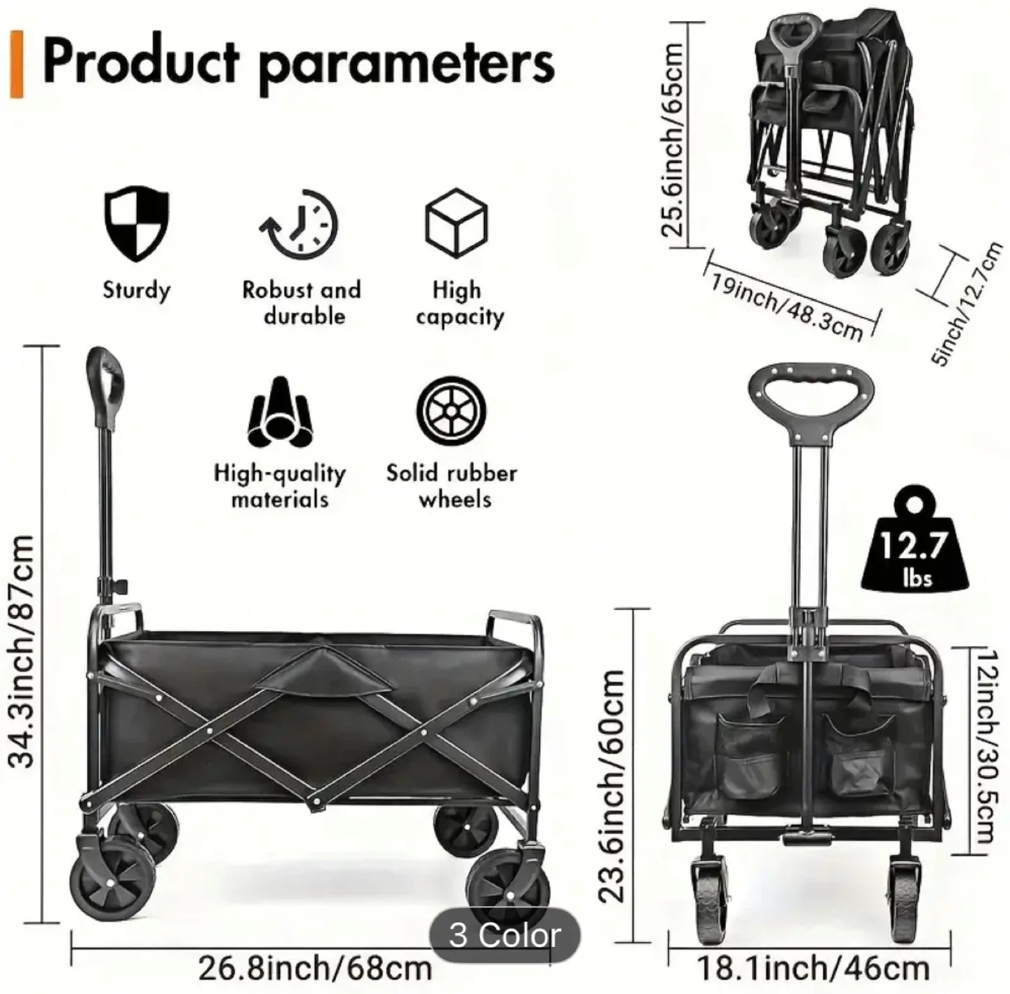 Mac Sport XL Folding Wagon with Brakes - BabyNee image indicator(4)