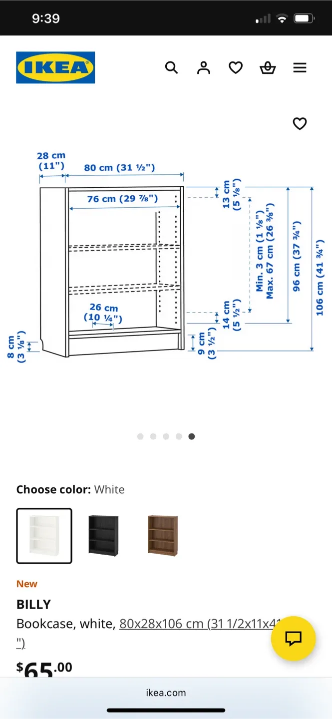 2 IKEA Billy Bookcases with glass door- White - 80x28x106 cm image indicator(6)