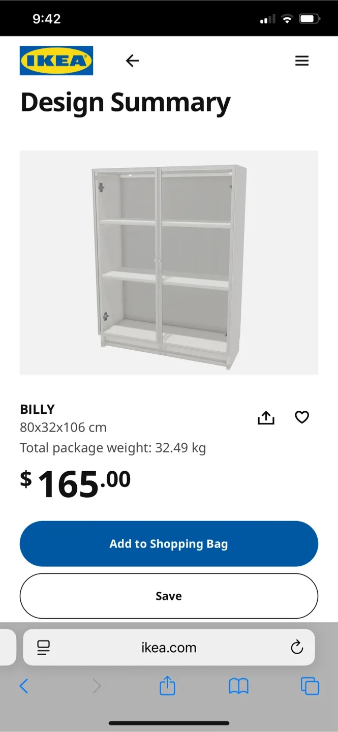 2 IKEA Billy Bookcases with glass door- White - 80x28x106 cm image indicator(3)