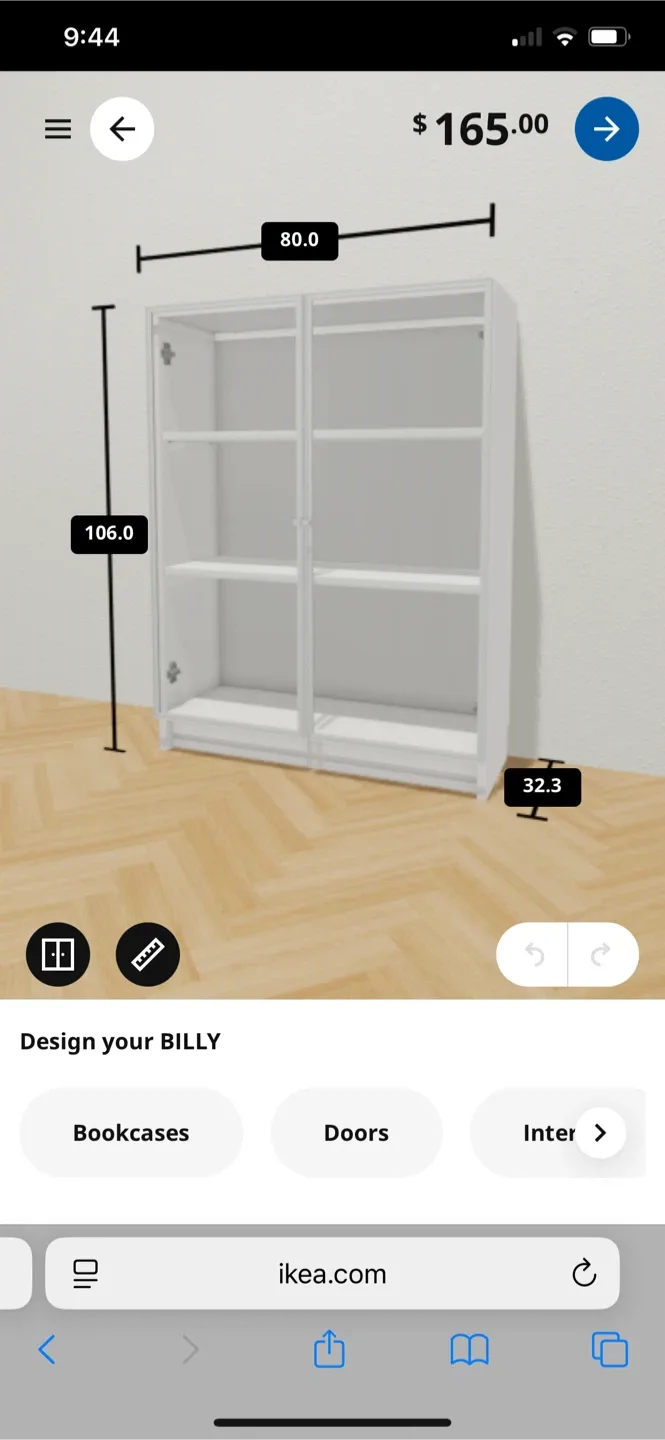 2 IKEA Billy Bookcases with glass door- White - 80x28x106 cm image indicator(4)