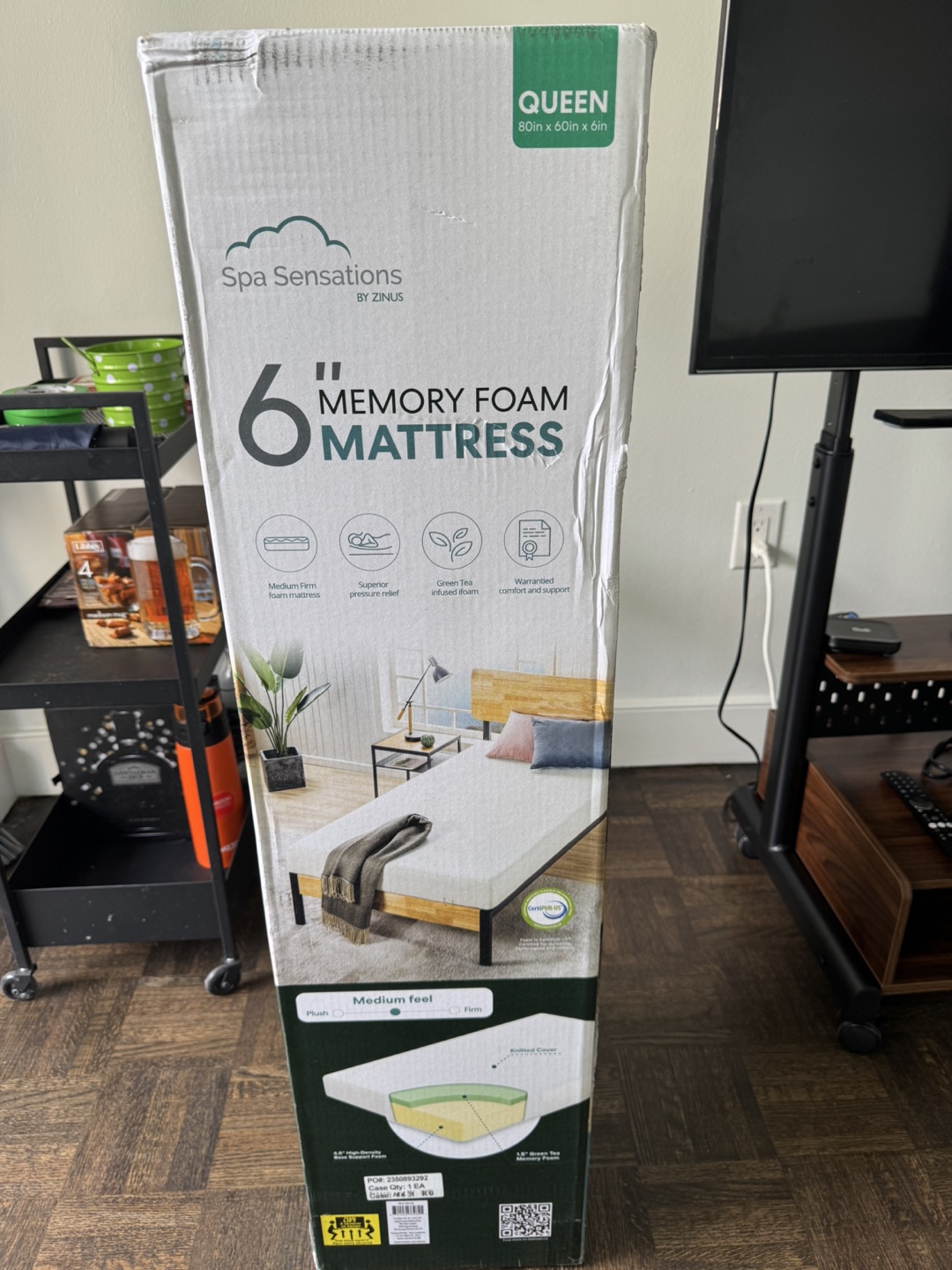 Unopened Brand New Queen Mattress with BedFrame